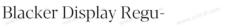 Blacker Display Regu字体转换